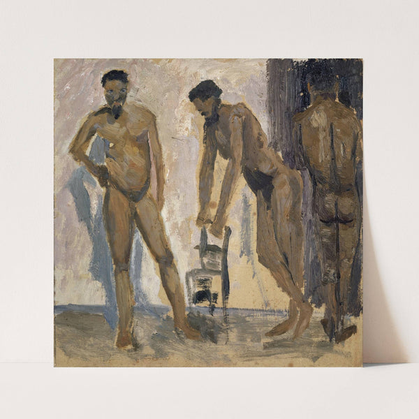Three Black Nude Men by Ernst Schiess