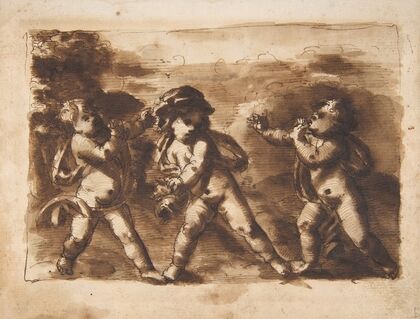 Three Dancing Putti