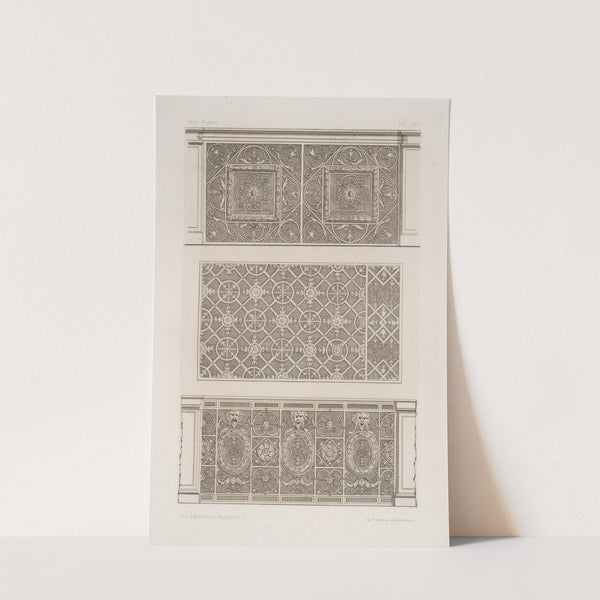 Three designs for wall panels by André-Charles Boulle