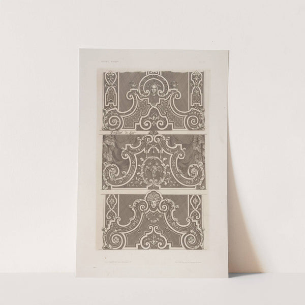 Three designs with vegetal shapes and female heads. by André-Charles Boulle