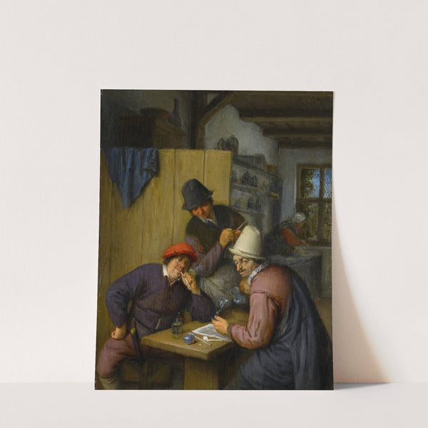 Three Drinking and Smoking Farmers in a Tavern (1666-67) by Adriaen van Ostade