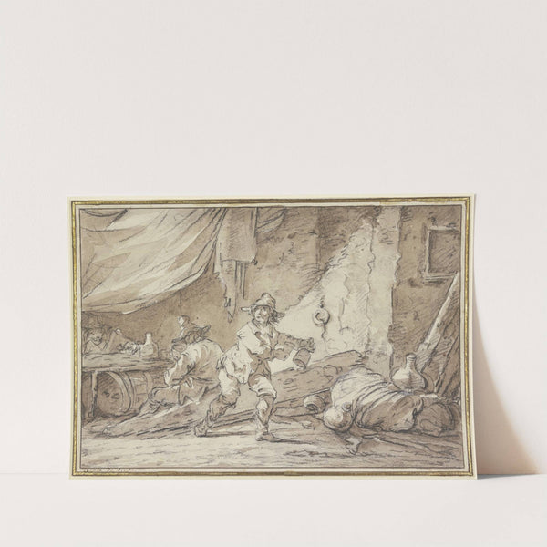Three drinking farmers by Ignace Duvivier