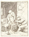 Three farmers smoking and drinking in a tavern