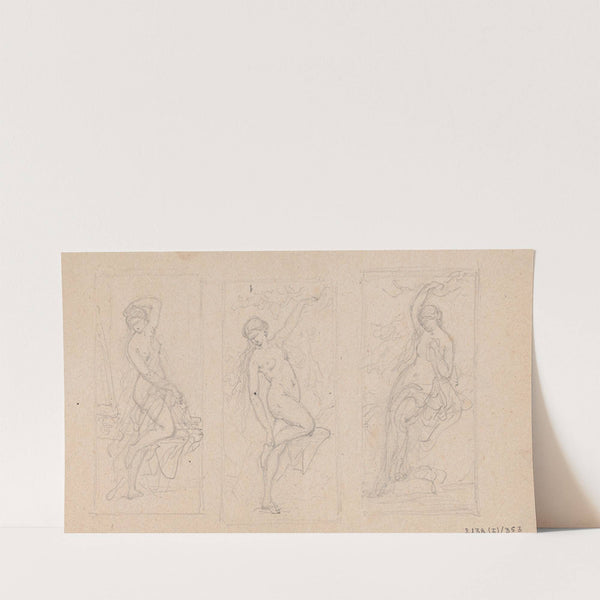 Three Female Nudes by Nicaise De Keyser