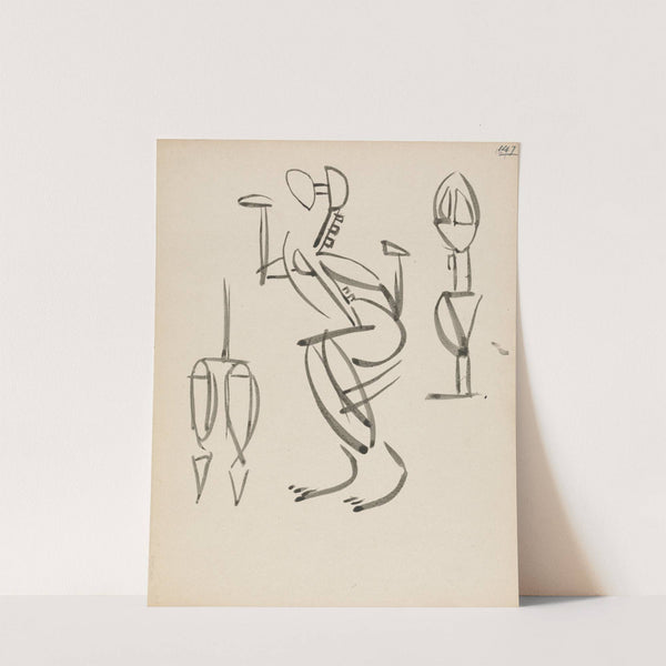 Three Figure Studies by Henri Gaudier-Brzeska