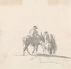 Three Figures Mounted on Mules