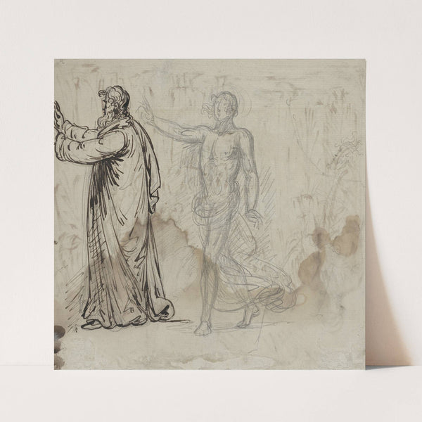 Three Figures (verso) (1780-1790) by Mather Brown