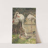 Three Flamingos near a Basin by August Allebé