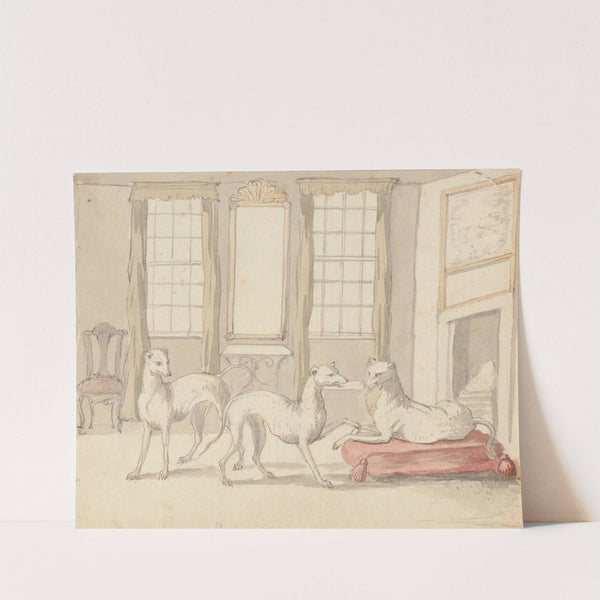 Three Greyhounds in a Room by Pieter Casteels