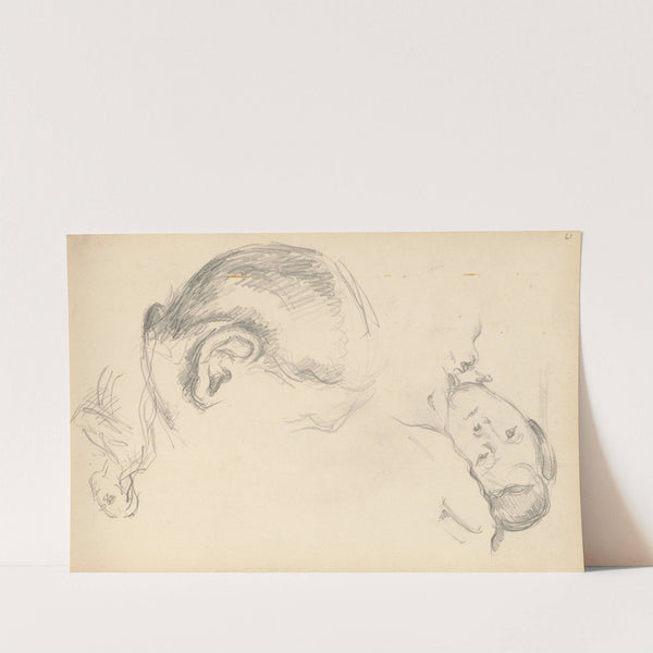 Three Heads, One of Madame Cézanne (1882-1885) by Paul Cézanne