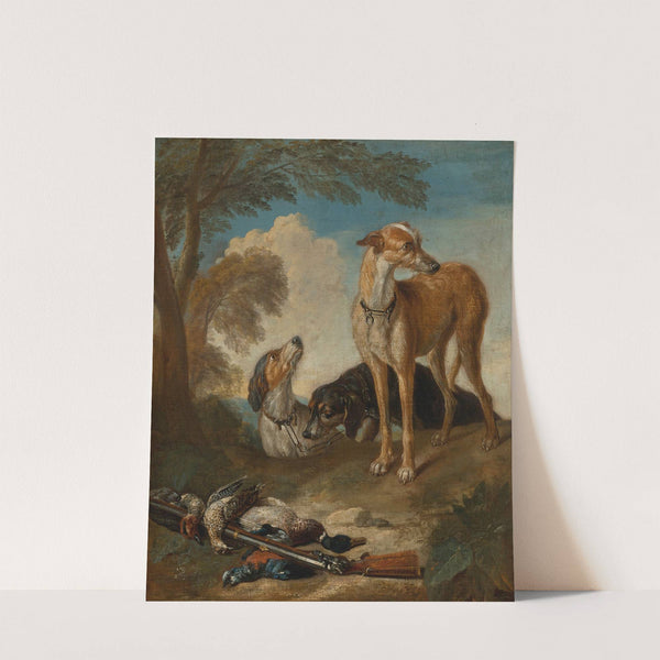 Three Hunting Dogs In A Landscape by Circle Of Frans Snyders