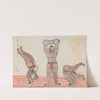 Three Jeyties Exercising by Gangaram Chintaman Tambat