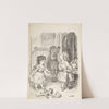 Three Little Girls in a Room Arguing and Spitting (1835–1903) by Lorenz Frølich