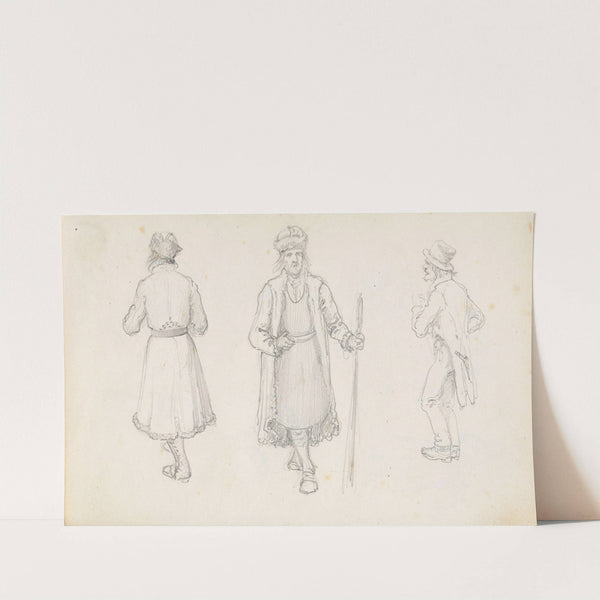 Three male figures (Between 1844 and 1854) by Adolph Tidemand