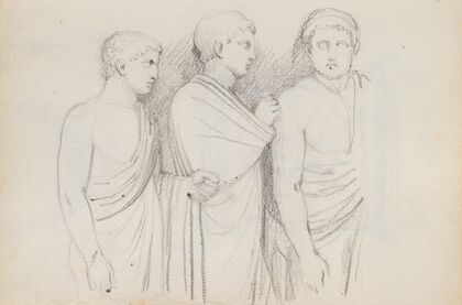 Three Male Figures, Three-quarter Length