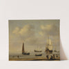 Three-Masted Ships and Fishing Boats in a Calm by Willem van de Velde the Younger