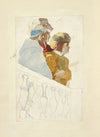 Three men behind a balustrad