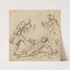 Three Men Fighting (c. 1700) by Italian School