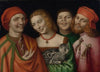 Three Men With a Woman Holding A Cat
