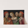 Three Men With a Woman Holding A Cat by Giovanni Paolo Lomazzo