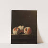 Three Peaches on a Stone Plinth by Adriaen Coorte