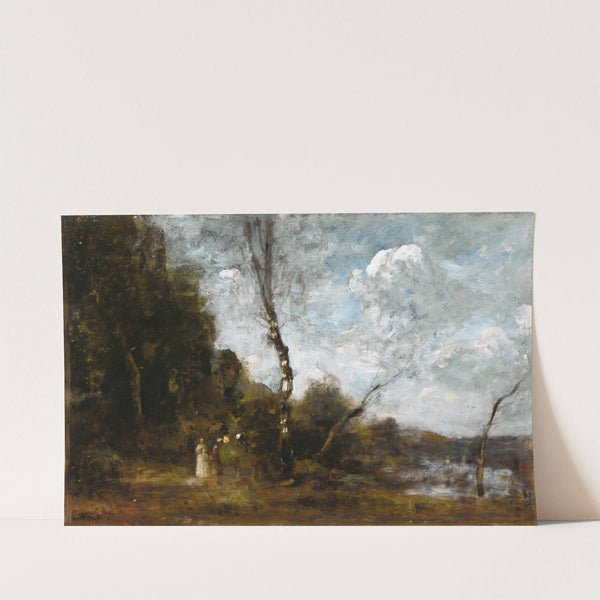 Three Peasant Women By A Wood by Jean-Baptiste-Camille Corot