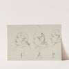 Three Portraits in Profile by Carl August Ehrensvärd