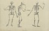 Three poses of skeleton