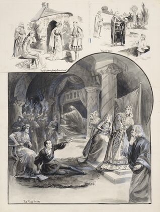 Three scenes for Hamlet; There’s rosemary that’s for remembrance ; Alas poor Yorick ; The play scene (1899)
