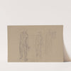 Three sketches of male nudes for the painting &#039;Martyrdom of St. Matthias&#039; by Józef Simmler