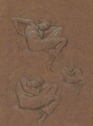 Three studies for ‘Flaming June’