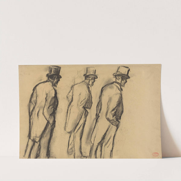 Three Studies of Ludovic Halévy Standing (c. 1880) by Edgar Degas