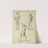 Three studies of male figures 2 by Peter Paul Rubens