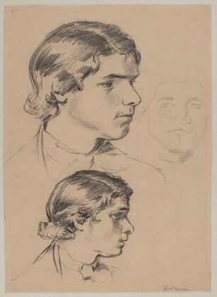 Three Studies of Young Man’s Head (1882)