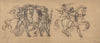 Three Warriors and Their Horses, Study for a Bas Relief Sculpture in the Chateau de Tervueren (first half 19th century)