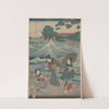 Three Women and Waves (19th century) by Andō Hiroshige