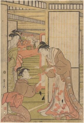 Three Women at Open Door