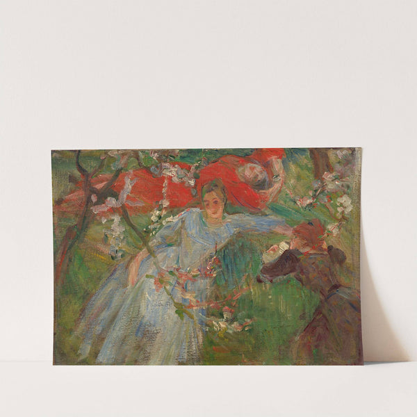 Three women lying on the lawn by Marie Bracquemond