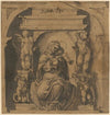 Thronende Madonna mit Kind in einer Nische (1582)