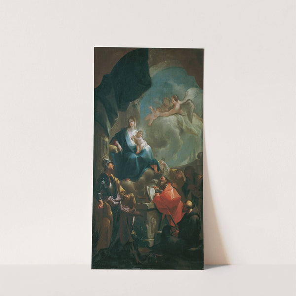 Thronende Madonna mit Kind, von Heiligen verehrt (1760-1766) by Franz Anton Palko