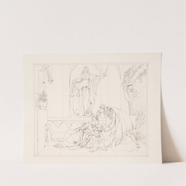 ‘Thus was I, sleeping, by a brother’s hand of life, of crown, of queen, at once dispatched’ [Hamlet], act I, sc. 5 (1848) by William M. Anderson