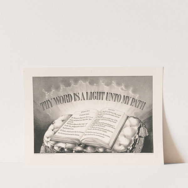 Thy word is a light unto my path (1872) by Currier & Ives.