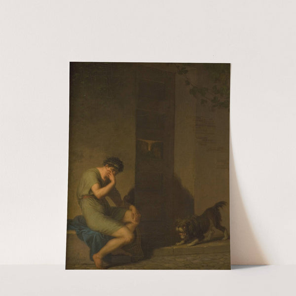 Tibullus Lamenting outside the Door of his Beloved (1808) by Nicolai Abildgaard