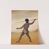 Timmy, a Tasmanian Aboriginal, throwing a spear by Benjamin Duterrau