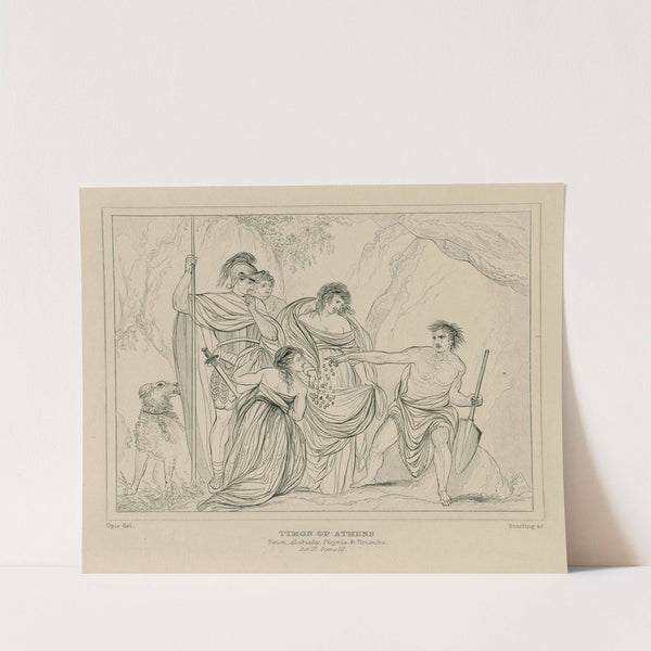 Timon of Athens, Timon, Alcibiades, Phrynia & Timandra, act IV, scene III (19th century) by William Francis Starling