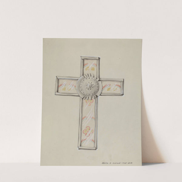 Tin &amp; Wall Paper Cross by Majel G. Claflin