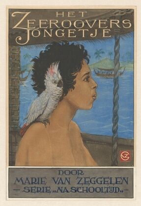 Titelblad voor de Het Zeeroovers Jongetje van Marie van Zeggelen (1892 - 1940)