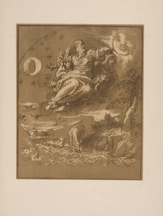 Titian – God the father floating in the ethereal sphere