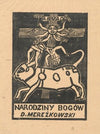 Title card for D. Merezhkovsky’s work Birth of Gods (1925)