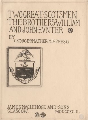 Title Page: William Hunter’s Coat of Arms — size preview